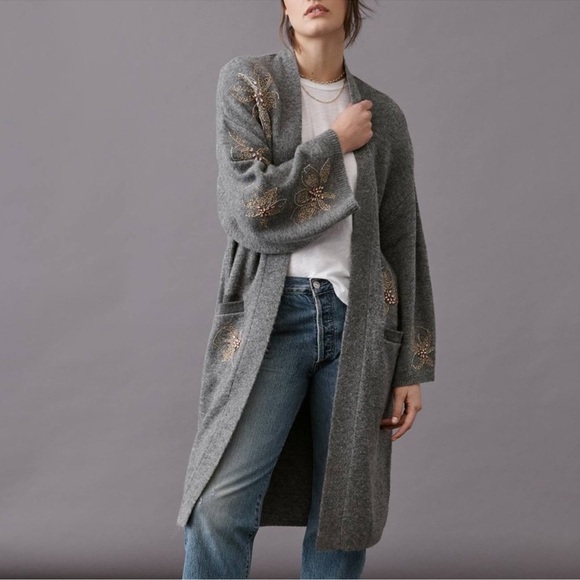 Anthropologie Sweaters - Anthropologie Roxanna Embellished Duster Cardigan